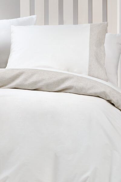 Yataş Korean Double Duvet Cover Set - White