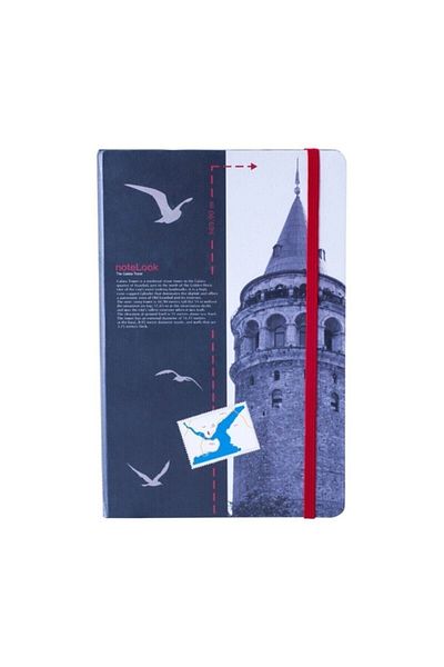 Scrikss Notelook Towers Of Istanbul Galata Tower A6 Striped