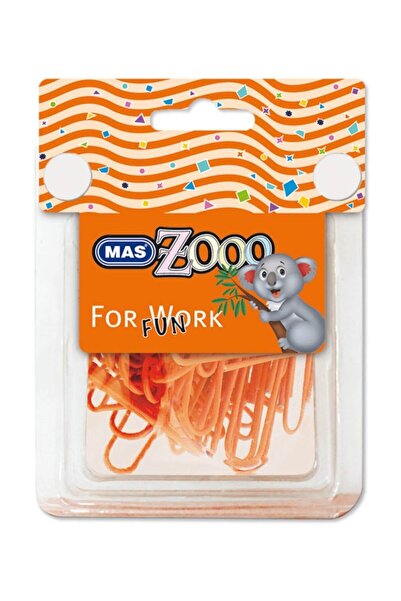 Mas Agrafă acoperită cu plastic Zoo (NR:3 PORTOCALIU)