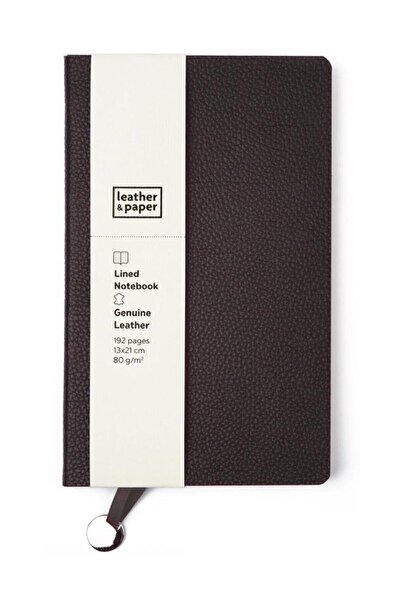 Leather Paper Büyük Boy Defter 13x21 Kahve Flotter Çizgili D