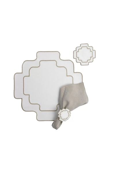 Casa Di Denim by Sinem Akay Bej Nakışlı Chakana Supla