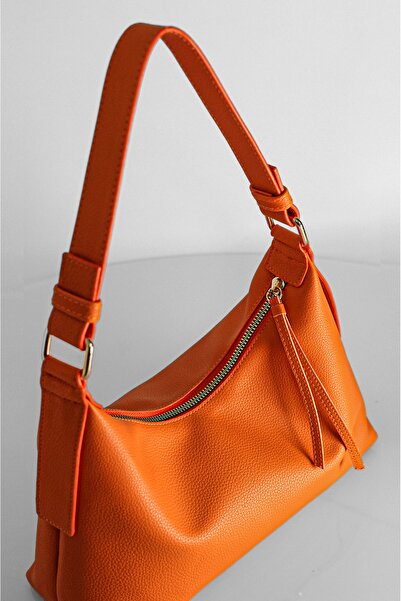 Rimense Orange Hand And Shoulder Bag