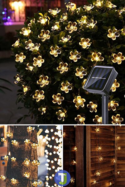 Technojet Solar 30 Led Çiçekli Bahçe Dekorasyon Güneş Enerjili Aydınlatma Modlu