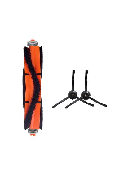robotyedek فرشاة بديلة رئيسية وجانبية مكونة من 3 قطع متوافقة مع Xiaomi Mop 2 Pro Black - Mjst1shw
