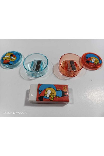 Cem Kral Şakir Pencil Sharpener and Eraser Set