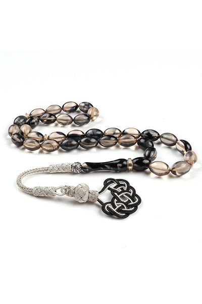 TESBİHCİBABA Legendary Smoked Color Squeeze Amber Prayer Beads
