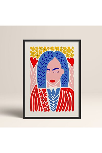 HOMEPACK Crna slika u drvenom okviru, uokviren poster, umetnički moderni zidn...