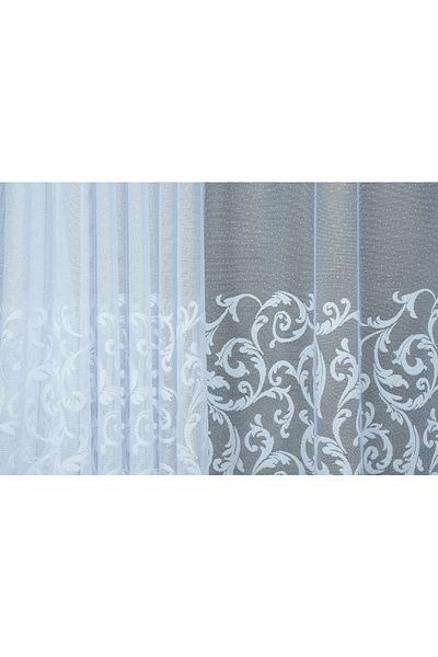 AKÇA TEKSTİL Sultan 2 Skirt Model White Color Single Wing Ready Planted Pleated Background Curtain 300*260 Cm