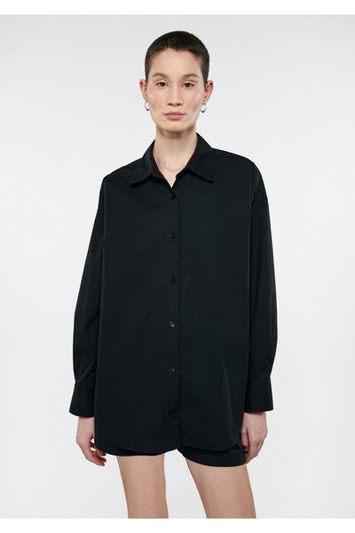 Mavi Černá košile oversize / široký střih 1210103-900