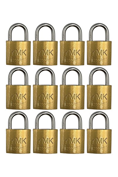yuma kilit Ymk Hooked Padlock Short Yellow 1 Pack (12 Pieces) 25mm