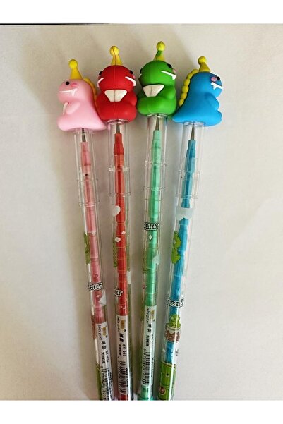 Ege Fotokopi & Kırtasiye 4lü Set Halinde Yumurtlayan Kalemler Dinozor Figürlü