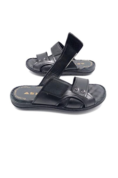 UMUT AYAKKABI Чоловічі тапочки з натуральної шкіри з повним ортопедичним масажем