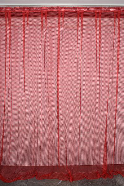 AKÇA TEKSTİL Orchid Red Color Single Wing Ready-made Planted Pleated Background Curtain 300*260 Cm