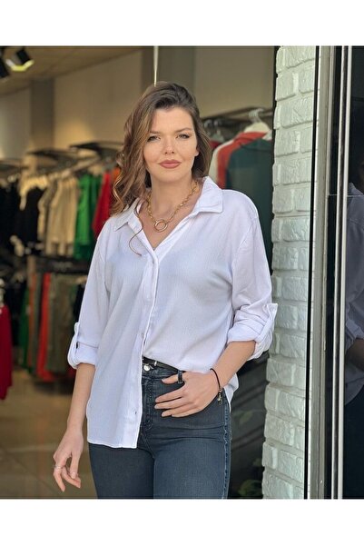 güncüoğlu Uzun Kollu Yakalı Bol Kesim Gömlek