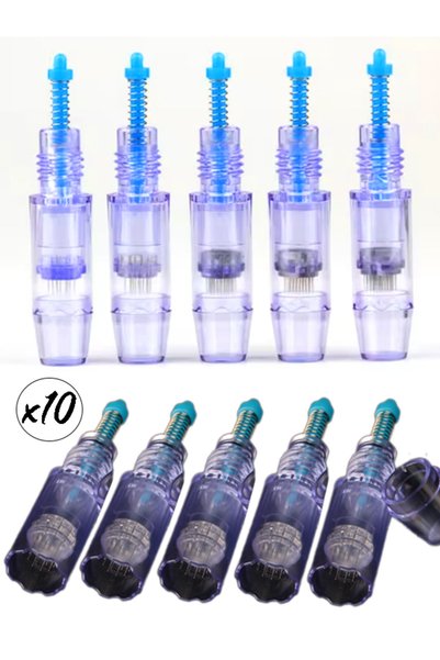 ARMONİKONYA 10 Adet Artmex Nano Pin Dermapen Iğnesi Mavi Orjinal Steril Paket...