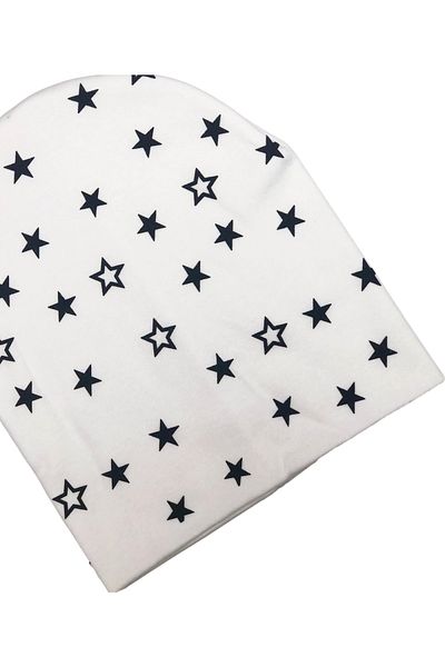 neocotton 2-Piece Double Layer Cotton Combed Cotton Star Baby Beanie