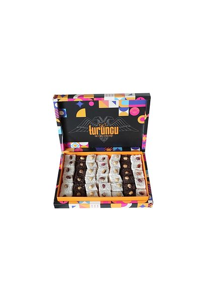 Turuncu Kuruyemiş Orange Gift Turkish Delight Boxes 1 kg
