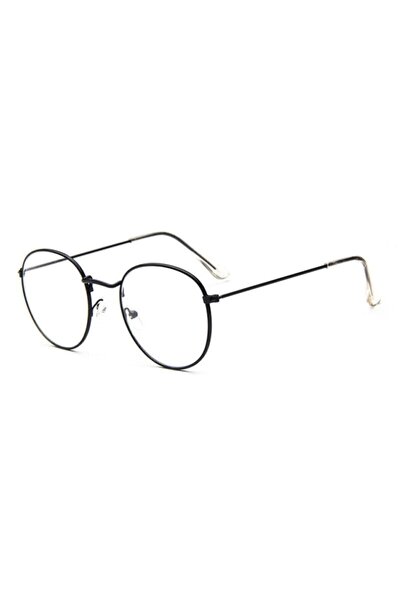 modam saat Unisex Oval Gözlük Şeffaf Cam