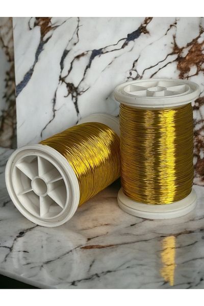gürbüz filografi 0.30 مم (100 جرام -150 م) سلك نحاسي مطلي بالفضة مطلي بالذهب ملون