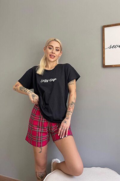 Pijamaevi Lazy Days Mother and Daughter Family Pajamas with Shorts - Women's Set