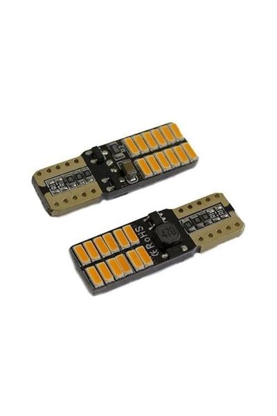 Kingstar T10-24smd Yassı Dipsiz Led Ampul Turuncu Canbus Ultra Parlak