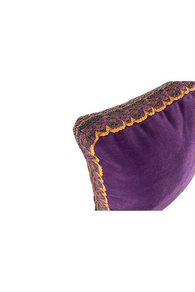 Mikasa Moor Pernă de 50x50 cu chenar violet Alexa