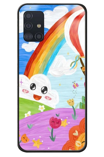 WANNA PROTECT Samsung A71 Camera Protected Rainbow Balloon Premium Patterned ...
