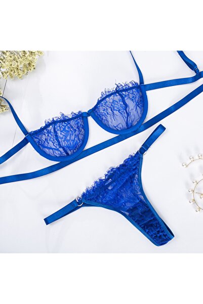 Mk Claws Stefani Bralet Floral Lace Underwire Bra Set + Surprise Jewelry Gift