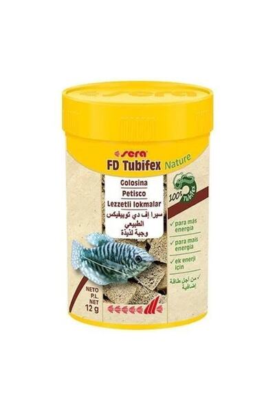 SERA Fd Tubifex Kurutulmuş Küp Kurt Balık Yemi 100ml 12gr