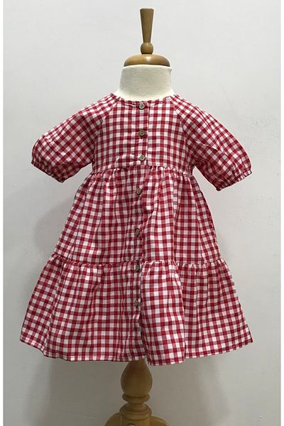 Çikoby Baby Girl Gingham Dress