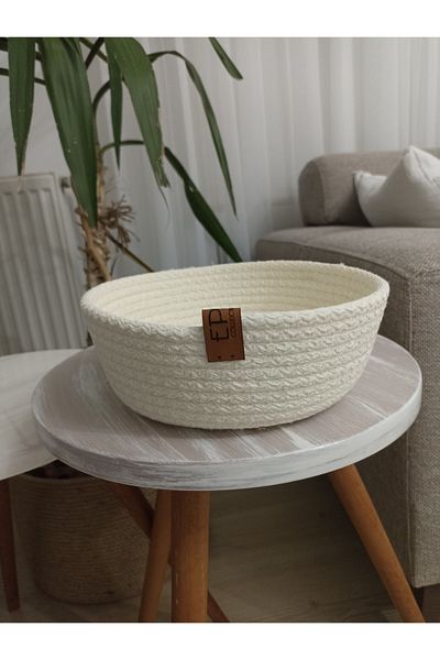 epncollection Basket Bread Multi-Purpose Wicker Basket Presentation Knitted 1 Piece