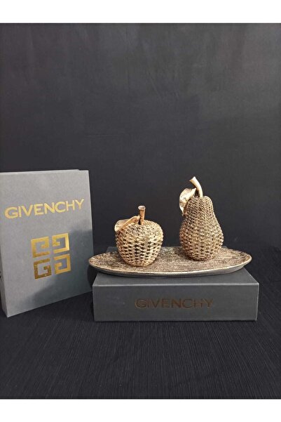 DecoZel 2'li Hasır Elma Armut Set Biblo Dekoratif Ev Aksesuarı (SET IÇERİĞİND...