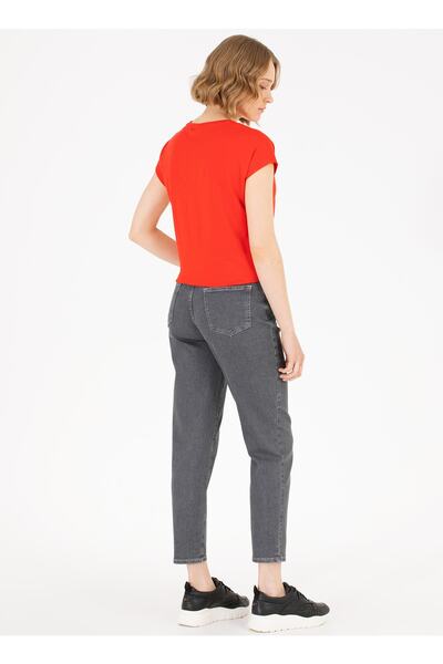 U.S. Polo Assn. Normal Bel Normal Paça Rahat Indigo Kadın Denim Pantolon Rıves23y-g