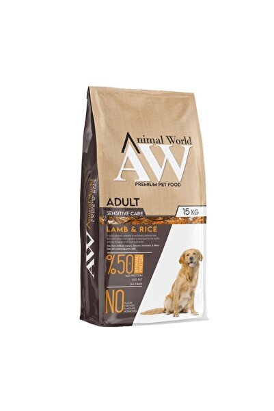 Animal World Kuzu Etli Ve Pirinçli Yetişkin Köpek Maması 15kg