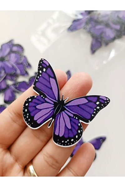 EyER Shoping Kelebek Buketi Için Parlak Kalın 220gr Fotoğraf Kağıdı Mor