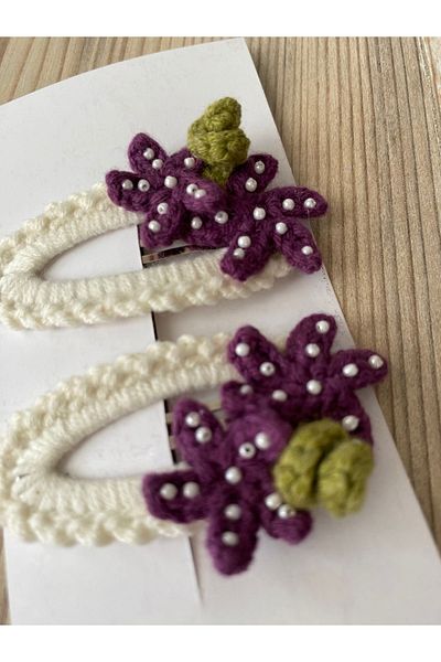 Kadın Girişimciler Atölyesi Ръчно изработен аксесоар за коса Starfish, комплект от 2 щипки Snap Barrette