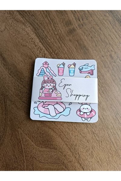 EyER Shoping Kawaii Girl Sticker Set Pink