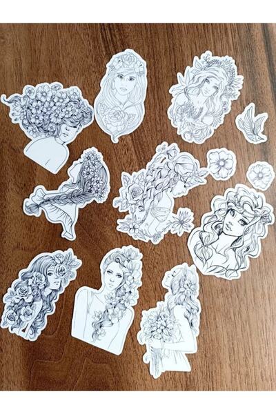 EyER Shoping مجموعة ملصقات فتاة شفافة مناسبة لمجلة رصاصة