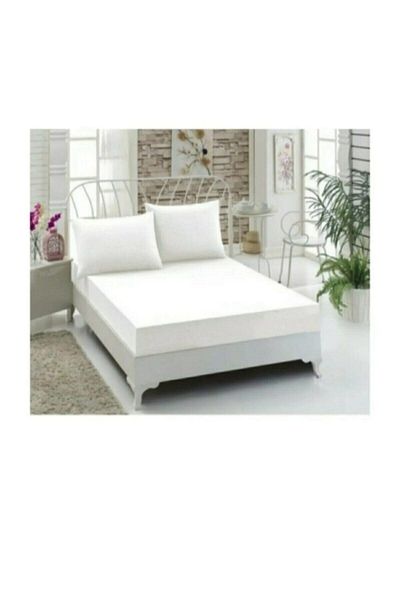 Özdilek 160x200+30 Cm Fitted Fabric Elastic Bed Sheet Double White