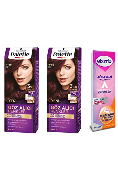 Palette Koyu Kızıl Göz Alıcı Renkler Saç Boyası 4.88 2 Adet