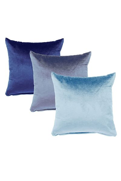 Alacastore Pernă de 3 bucăți din catifea de culoare solidă cu umplutură din silicon