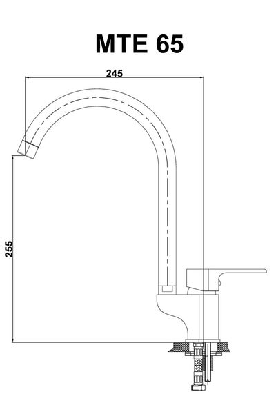 GPD Atros Single Body Sink Faucet Gpd Mte 65