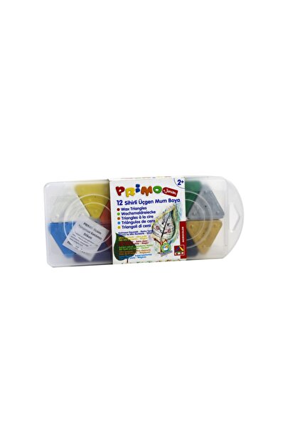Primo Üçgen Sihirli Mum Boya 12 Renk (Plastik Kutu)
