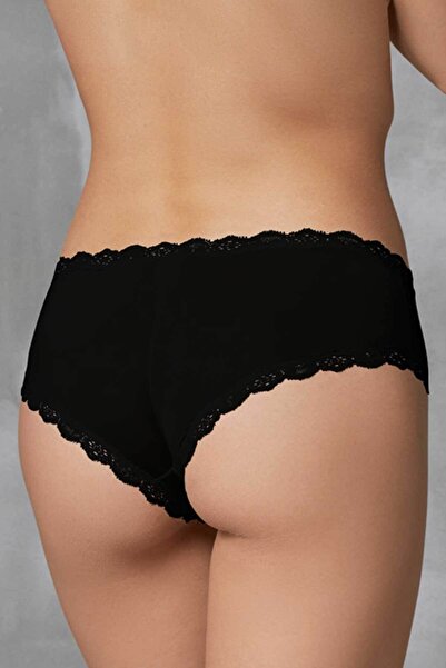 Doreanse Chiloți pentru femei din poliamidă, 3 piese, dantelă, cu modele florale, cu fundă 7157 K-ek-si