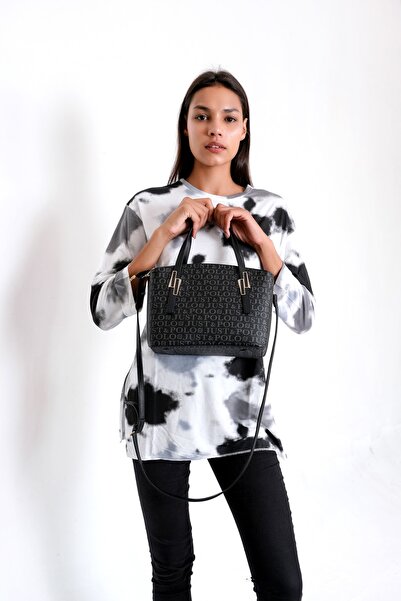Just Polo Women's Black Shoulder Bag for Daily Use Stylish Design
