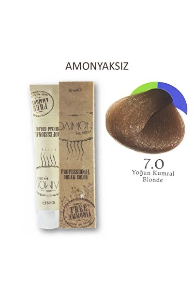 DAIMON Fa Amonyaksız Saç Boyası 7.0 Yoğun Kumral