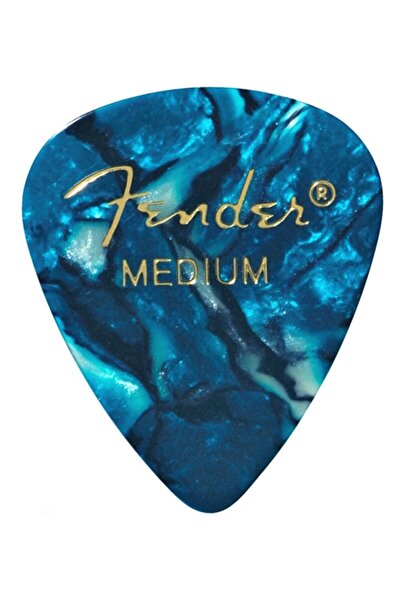 FENDER 351 Premium Celluloid Picks Ocean Turquoise Medium 1 Adet Pena