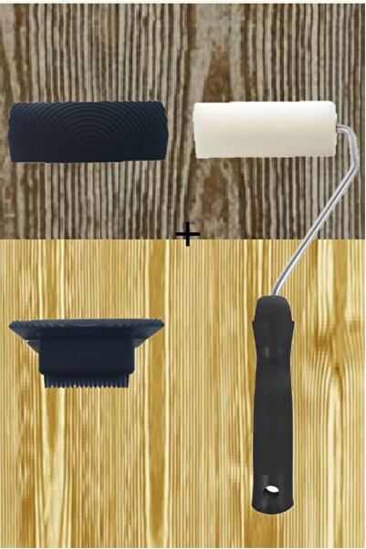 FırsatYapıMarket Ahşap Desen Aparatı + Pürüzsüz Rulo Seti Ahşap Budak Tekniği Uygulama Için