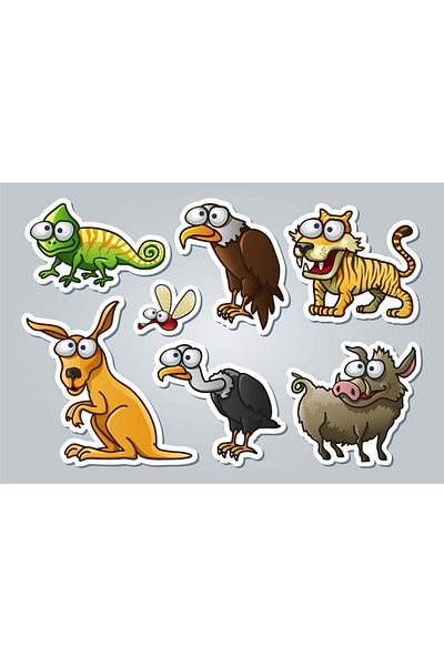 Sepet Yıldızı Autocolant decorativ de perete Confused Animals - Camera copiilor