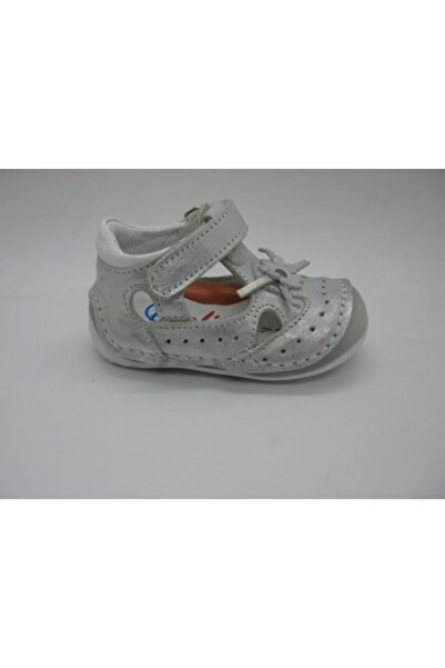 Perlina Kız Bebek Gri Deri Ortopedik İlk Adım Ayakkabısı 18-21 01102